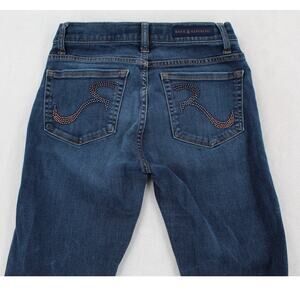 Rock & Republic Y2K Skinny Jeans Beaded Pockets Women's Blue Size 6